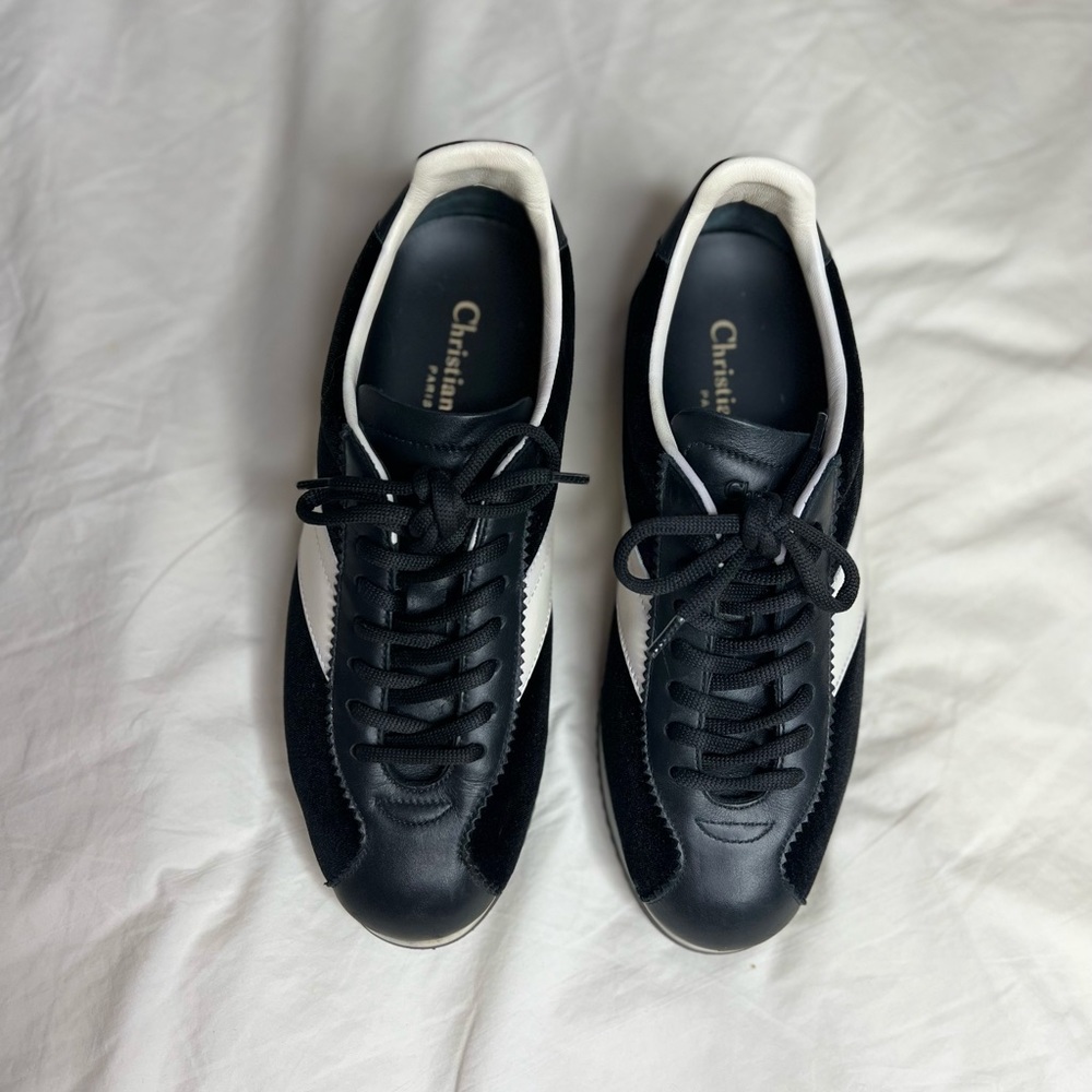 DIOR Velvet & Calfskin Sneakers women 36.5/6.5 - $900. Worn only once.